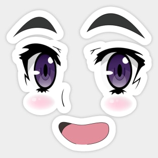 Anime cute face Sticker